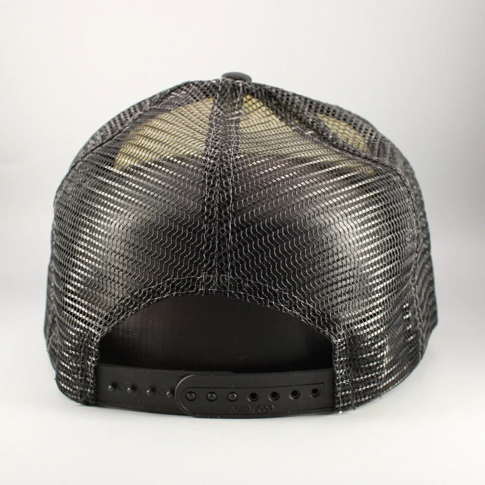 VINTAGE Jeff Crosby Hat‎ Cap Foam Snapback Trucker Black White Country Rock